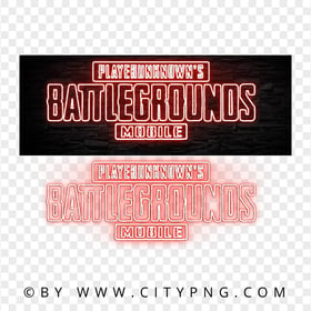 HD Player Unknown Battlegrounds PUBG Red Light Neon Logo PNG