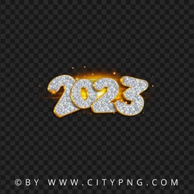 HD Gold 2023 With Sparkle Light Effect PNG