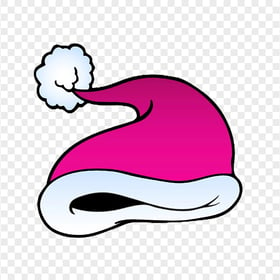 HD Beautiful Pink Christmas Santa Hat Cartoon Clipart PNG