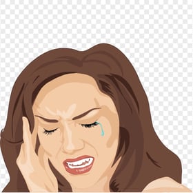 Woman Sick Pain Migraine Headache Illustration