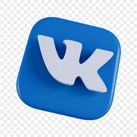 VK Blue Square Icon Image PNG