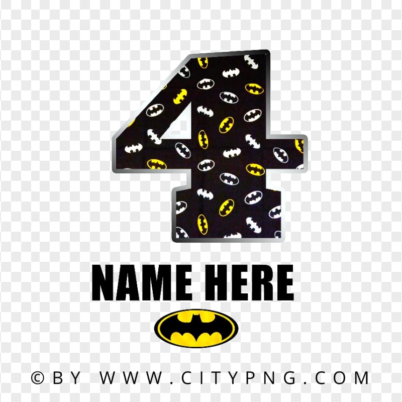 HD Batman Number 4 PNG | Citypng