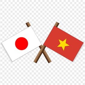 HD Clipart Crossed Japan And Vietnam Flag Icon PNG