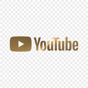 HD Circular Brushed Gold Youtube YT Logo PNG