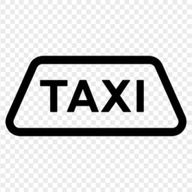 Taxi Black Logo Icon Sign PNG