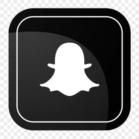 HD Snapchat Square Black & White App Logo Icon PNG
