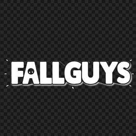 HD Fall Guys White Text Logo With Shadow PNG