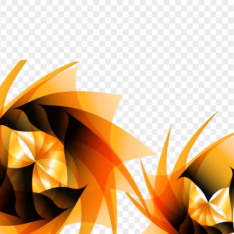 Black & Orange Geometric Abstract Art Citypng