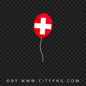 Switzerland Swiss Flag Balloon Image PNG