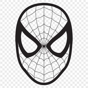 HD Spider man outline mask PNG