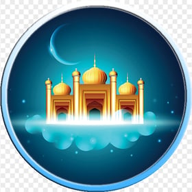 Creative Round Illustration Ramadan Mosque Logo