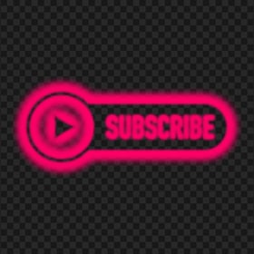 HD Youtube Pink Cerise Neon Subscribe Button Logo PNG