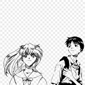 HD Asuka Langley Shinji Ikari Drawing PNG