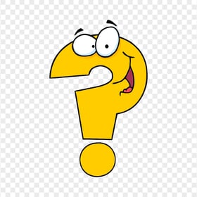 Cartoon Question Mark Yellow Character HD PNG