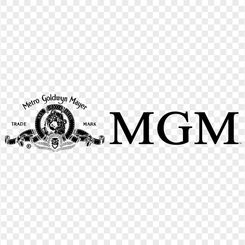 HD Black Metro Goldwyn Mayer MGM Logo PNG | Citypng