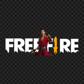 HD Free Fire K Professor Character With FF Logo PNG