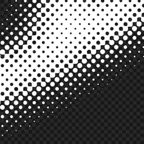 HD White Halftone Corner Abstract PNG