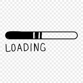 Black Drawing Loading Bar Transparent PNG