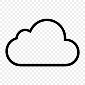 Black Outline Cloud Icon Transparent PNG