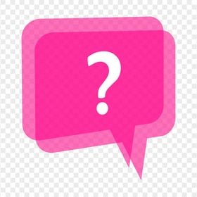 Pink Question Mark Speech Bubble Message PNG