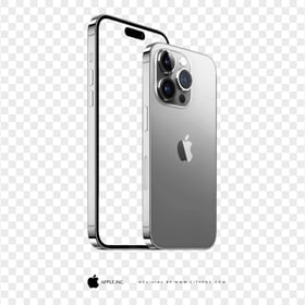 Apple iPhone 14 Pro Max Silver Mockup FREE PNG