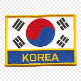 PNG Embroidered South Korea Flag Patch