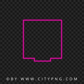 Creative Square Neon Pink Frame Border PNG Image