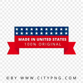 Made In United States 100 Original Label Badge PNG