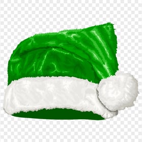 Merry Christmas Santa Claus Green Hat Image PNG