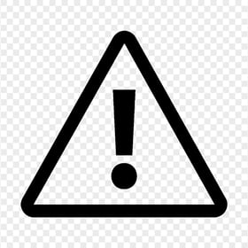 Warning Caution Triangle Mark Black Icon FREE PNG