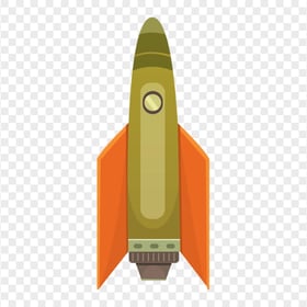 Cartoon Orange Spaceship Rocket icon