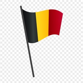 Belgium Clipart Flag On Pole PNG Image