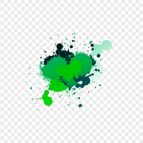 HD Green Paint Splash Watercolor PNG