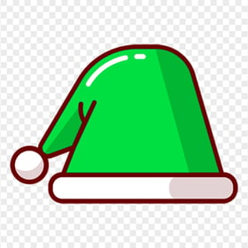 Vector Green Christmas Santa Hat Icon PNG