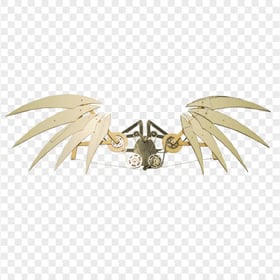 HD Golden Mechanical Wings PNG