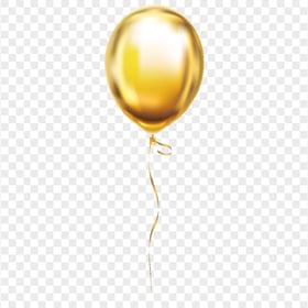 HD Yellow Golden Gold Balloon Fly PNG