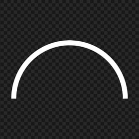 Half Semi Circle Border Frame White HD PNG