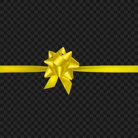 Yellow Ribbon Bow Gifts Decoration HD PNG