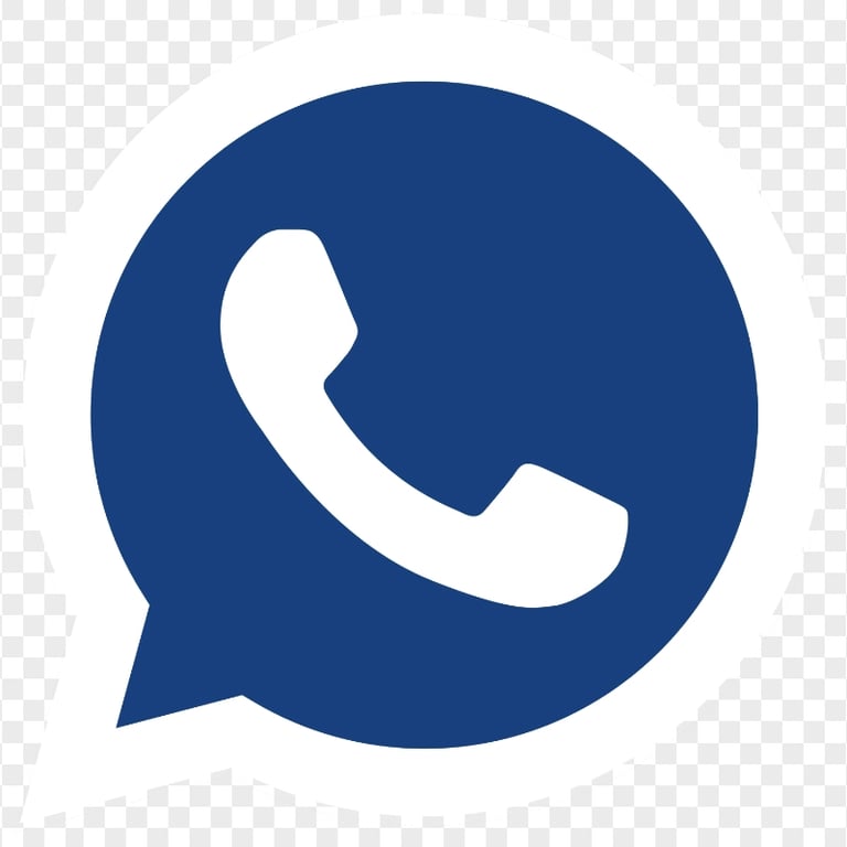 HD Flat Dark Blue Wa Whatsapp Logo Icon PNG Citypng