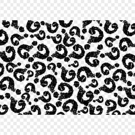 Black Question Marks Pattern PNG Image