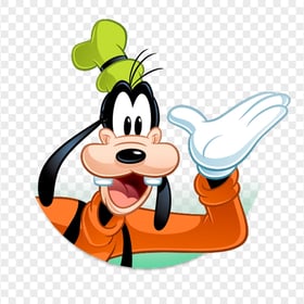 Goofy Face Mickey Mouse Round Logo PNG