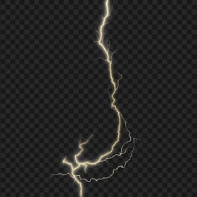 Yellow Lightning Strike Effect HD PNG