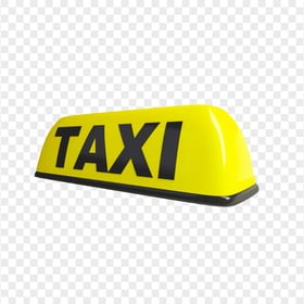 HD Taxi Yellow Logo Sign Transparent PNG