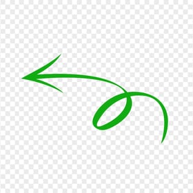 Green Hand Drawn Doodle Arrow To Left FREE PNG