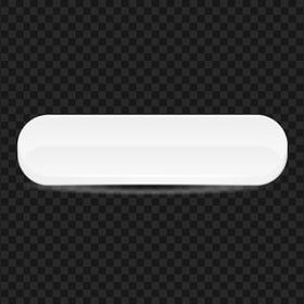 3D White Vector Blank Button HD PNG