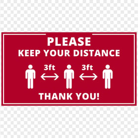 Please Keep Your Distance 3ft Safety Free Signage