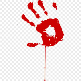 Red Bloody Handprint PNG