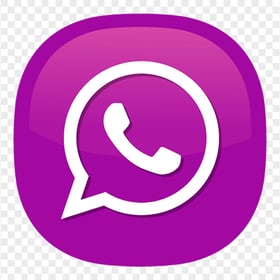Purple & White Whatsapp Wa Illustration Vector Logo Icon PNG