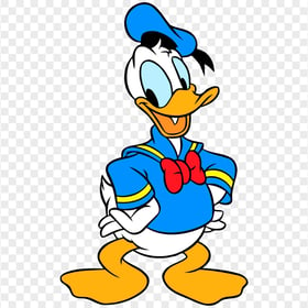 Donald Duck Standing Smiley Face PNG