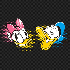 Daisy Duck And Donald Duck Faces PNG